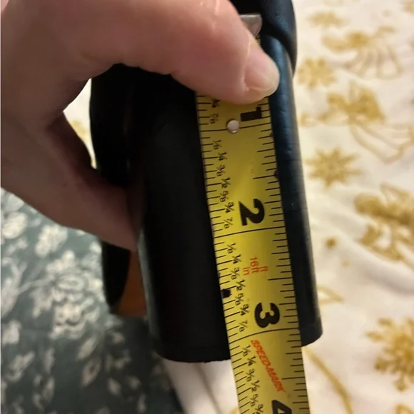 Coach Bond Napa Block Mid Calf Stacked Heels - Picture 3 of 8